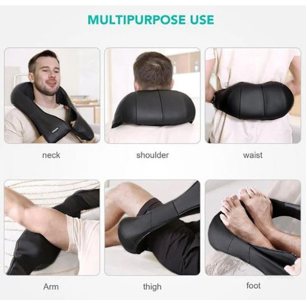 Naipo Shoulder & Neck Shiatsu Kneading Massager, Black - MGS-150DC