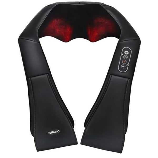 Naipo Shoulder & Neck Shiatsu Kneading Massager, Black - MGS-150DC