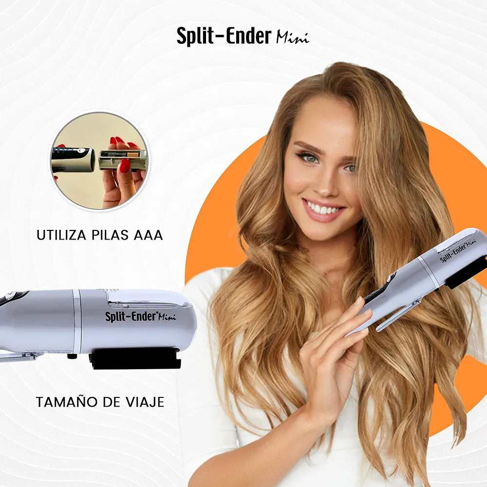 Split Ender Mini Portable Cordless Split End Hair Trimmer for Dry, Damaged and Brittle Split Ends - Silver