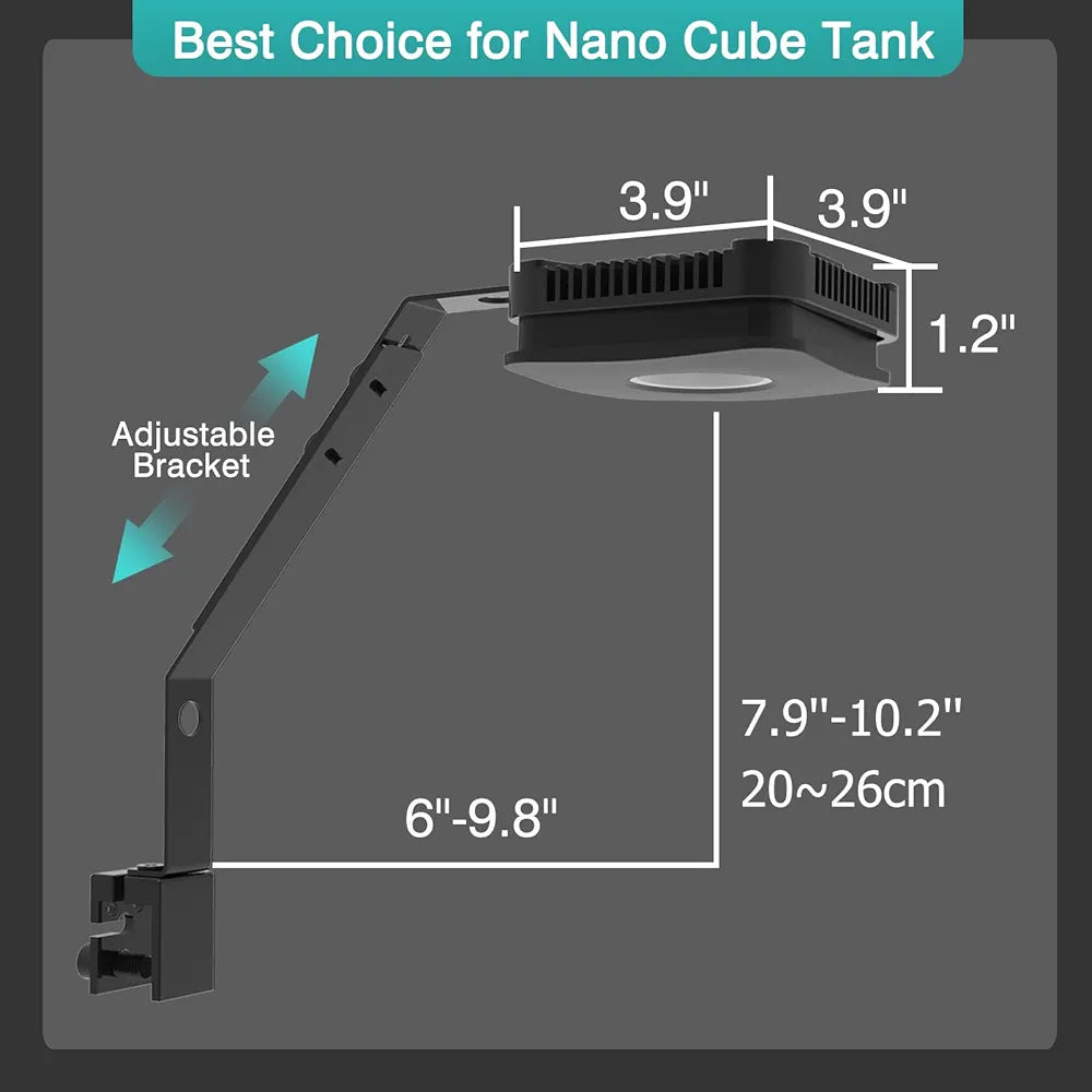 Lominie Aquarium Plant Light 30W Freshwater LED Aquarium Light Full Spectrum with Remote Control for Refugium Shrimp Tropical Fish Tank)