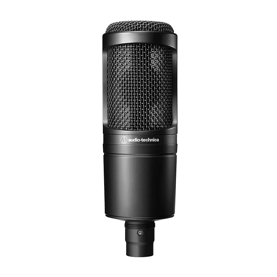 Audio-Technica AT2020 Cardioid Condenser Studio XLR Microphone, Ideal for Project/Home Studio Applications