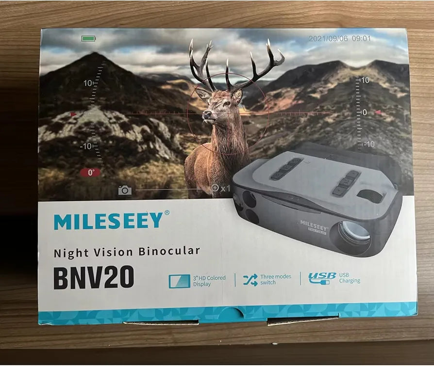 MiLESEEY Night Vision Binoculars, Infrared Digital Night Vision, 4.5” LCD, 200m Viewing, Rechargeable, Photo/Video Record, Tripod Support, 32GB