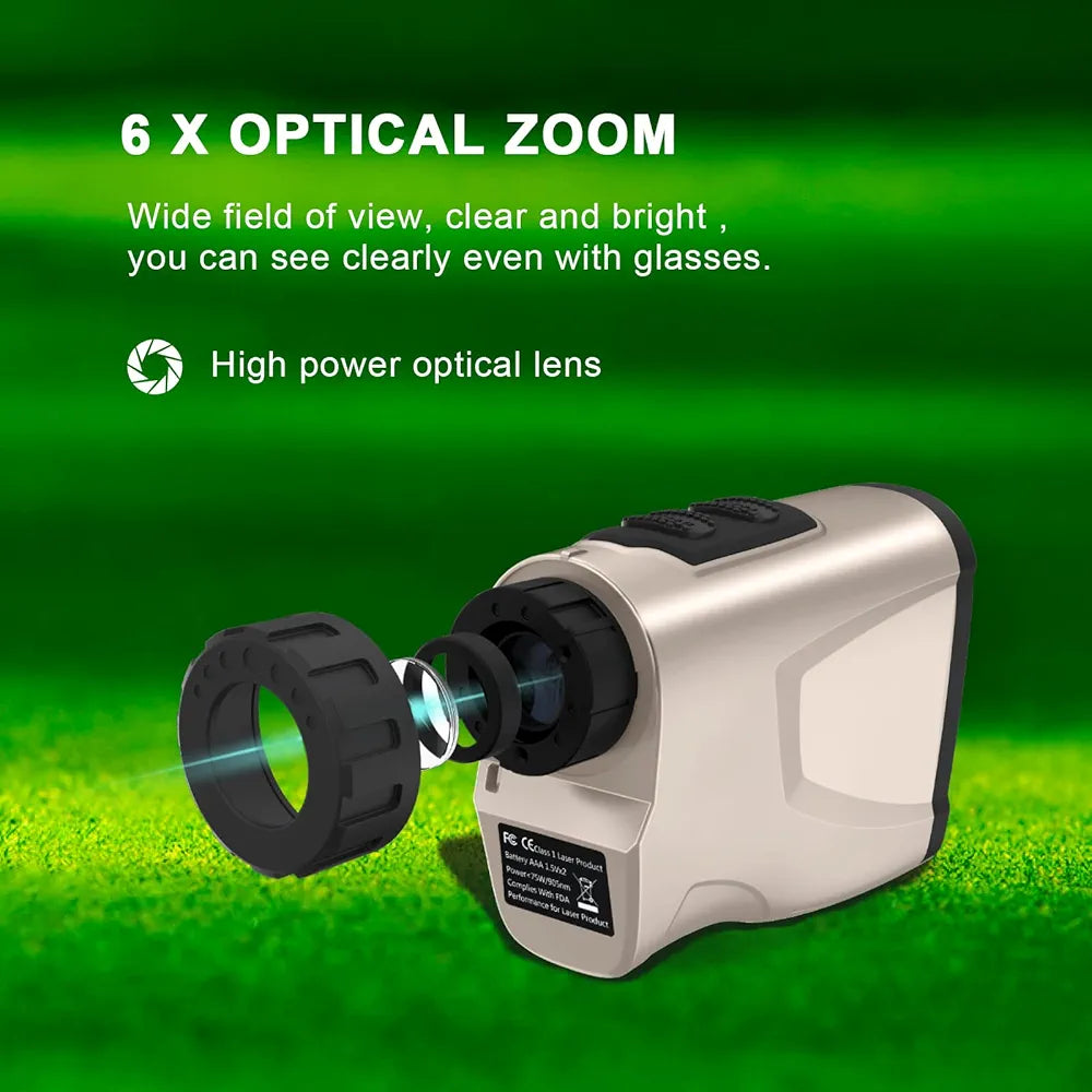WELLRAY Golf Rangefinder, Laser Golf Rangefinder with Slope,650 Yards Rang Finder Devices with 6X Magnification & Flag Pole Locking Vibration Function, Range Finder for Golfing & Hunting,3 Modes