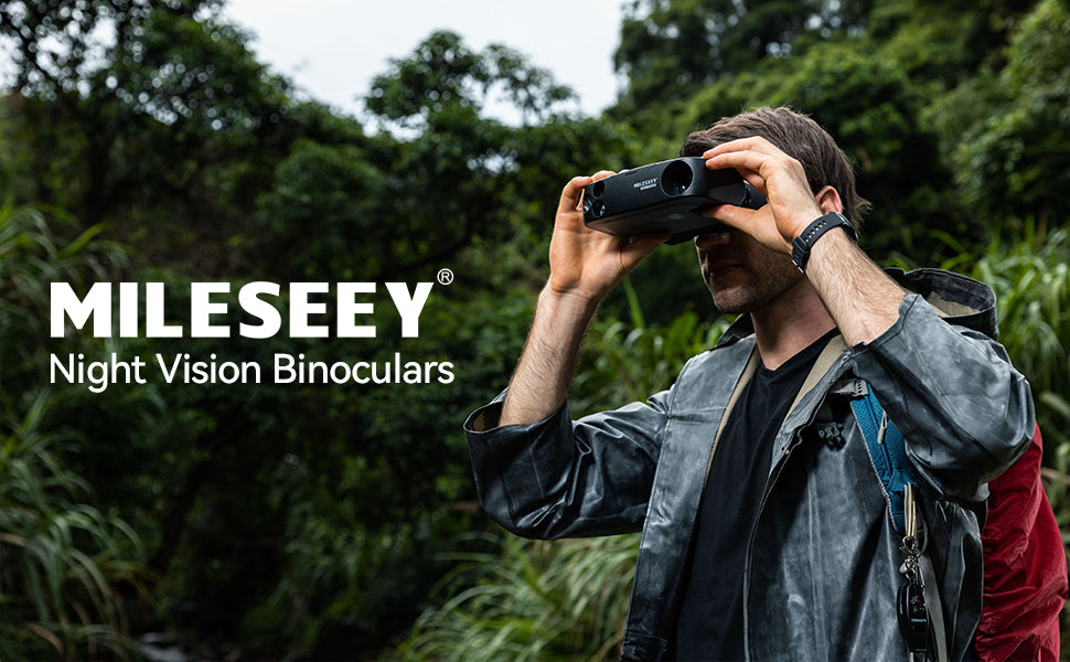 MiLESEEY Night Vision Binoculars, Infrared Digital Night Vision, 4.5” LCD, 200m Viewing, Rechargeable, Photo/Video Record, Tripod Support, 32GB