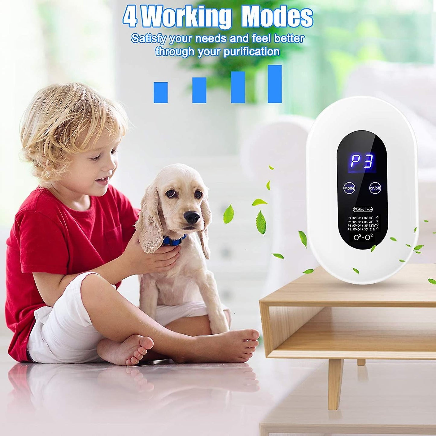Ozone Air Purifier, 50 Sq Ft Portable Anti-bacterial Air Purifier, Auspicious