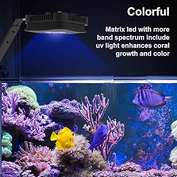Lominie Aquarium Plant Light 30W Freshwater LED Aquarium Light Full Spectrum with Remote Control for Refugium Shrimp Tropical Fish Tank)