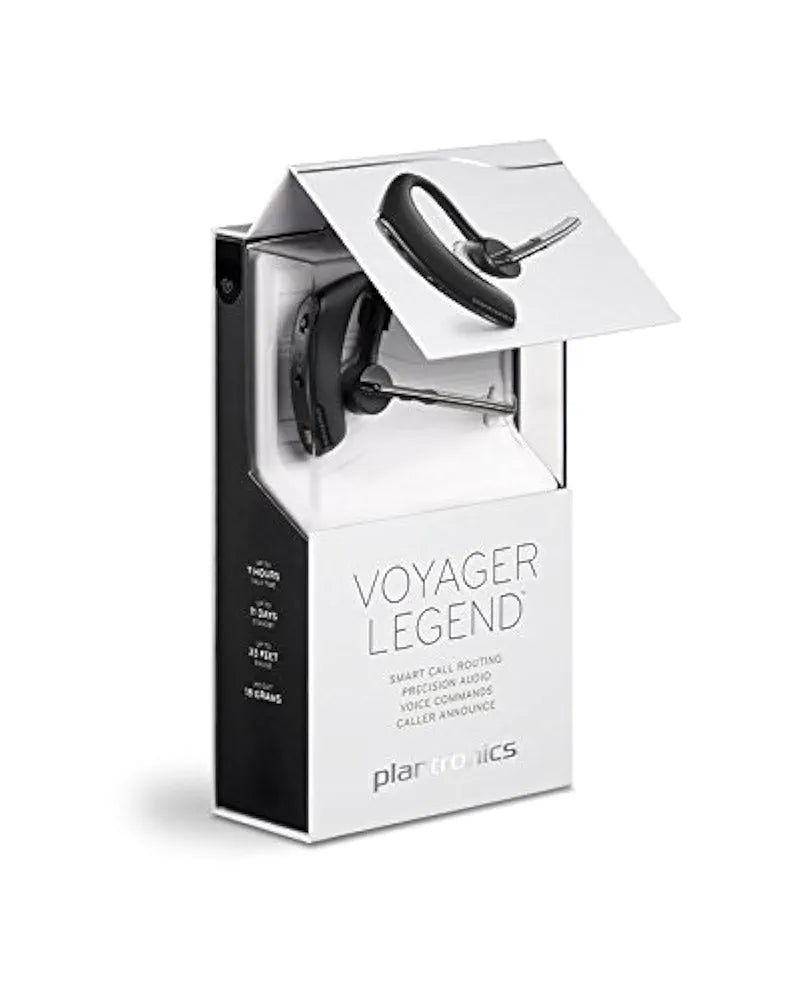 Poly Voyager Legend Wireless Headset (Plantronics) - Single-Ear Bluetooth w/Noise-Canceling Mic - Voice Controls - Mute & Volume Buttons - Ergonomic Design -Connect to Mobile/Tablet via Bluetooth -FFP