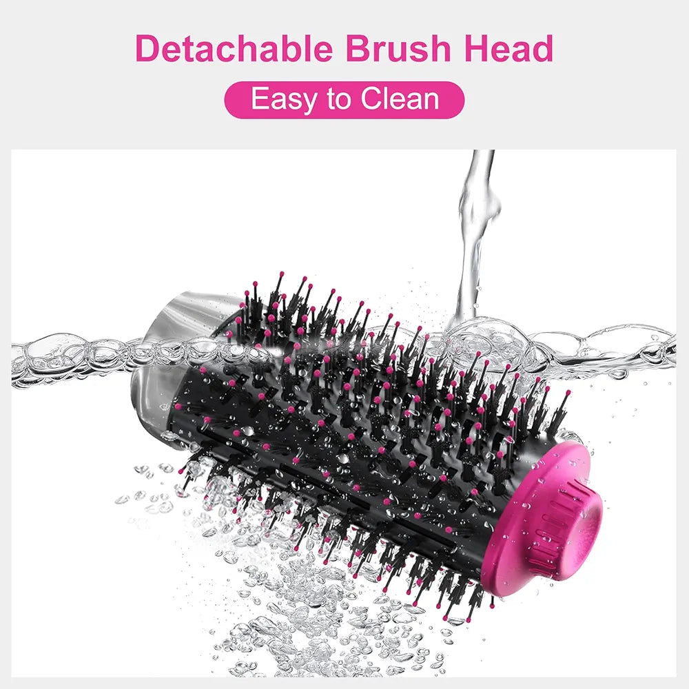 PARWIN PRO BEAUTY Hair Dryer 4 in 1 Brush with 4 Accessories, for Drying, Smoothing, Volumising and Styling, Ionic Hair Dryer Brush