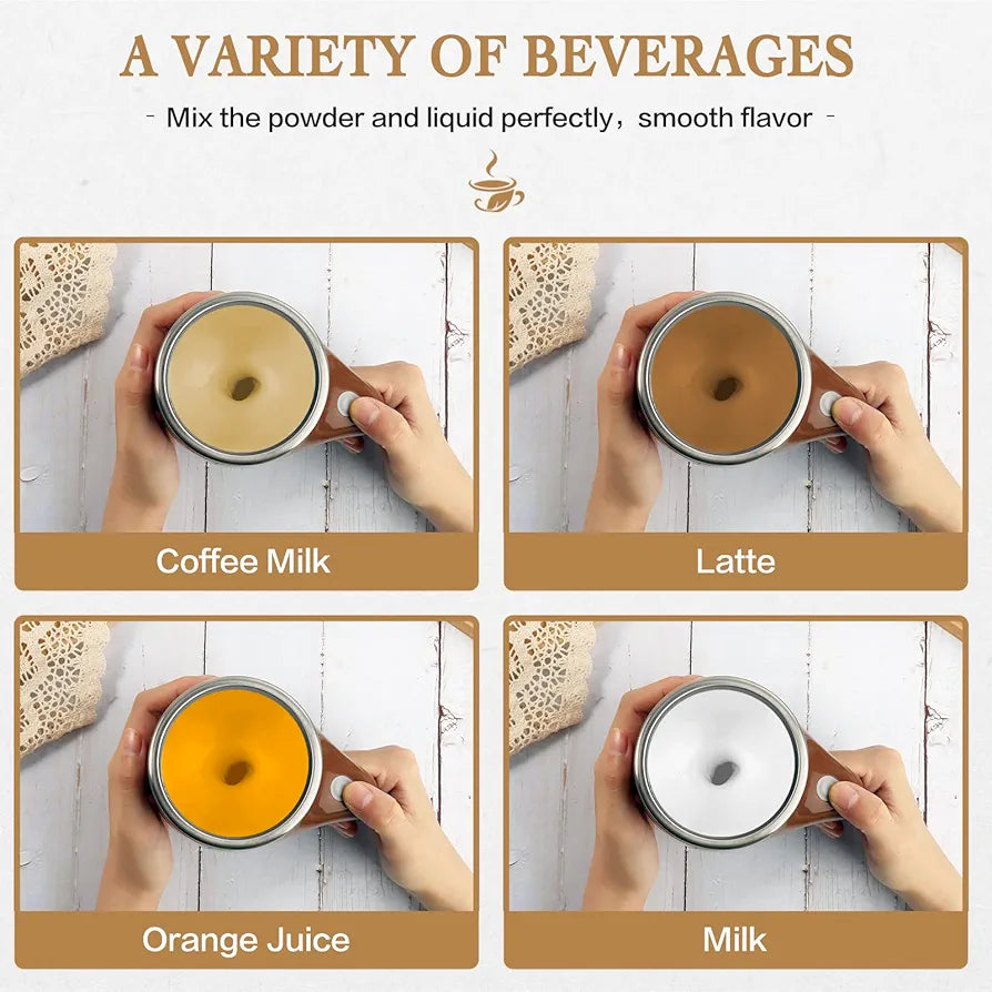 Self Stirring Mug,Rechargeable automatic magnetic Self stirring coffee mug,Rotating Home Office Travel Mixing Cup,To Stir Coffee, Chocolate, Milk, Protein,Cocoa Etc