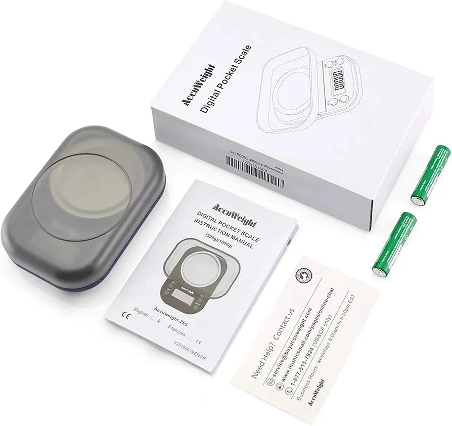 AccuWeight Digital Gram Scale with 300g/0.01g Small Pocket Coffee Scale with High Accuracy, Jewelry Scale with Tare and Calibration for Kitchen Food Scale