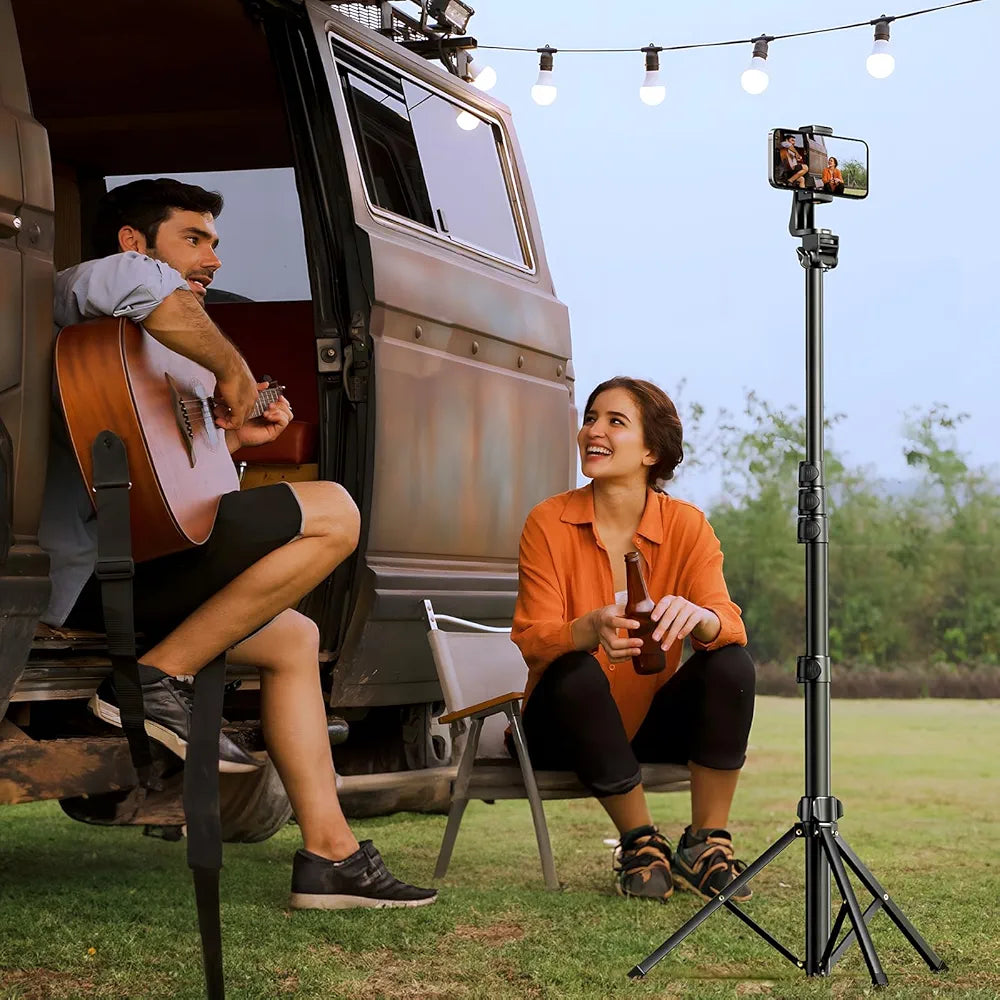 UGREEN iPhone Tripod Stand Filming 70”/1.8m Tall Selfie Stick Bluetooth Remote Foldable Phone Travel Mount 360° Rotating Holder Compatible with iPhone 17 Pro Max Air 16,Galaxy S25 S24 Ultra,Camera