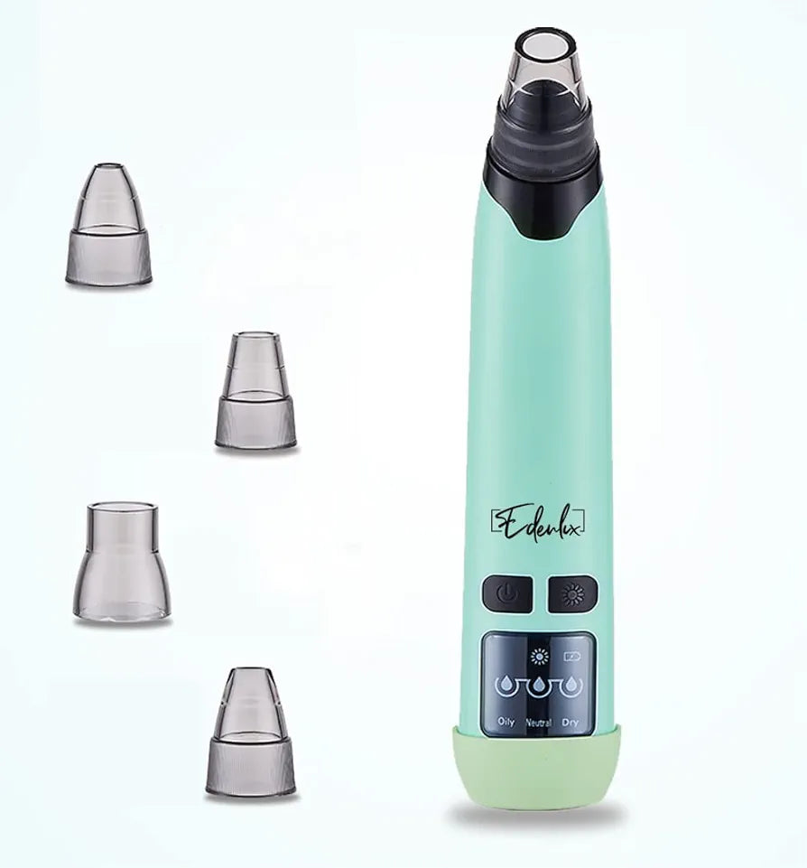 EDENLUX Blackhead Remover Vacuum Rechargeable Pore Cleaner Electric Comedone Extractor Kit with 3 Suction Levels Face Cleaning Tool