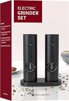 Electric Salt and Pepper Mill Set with Base
