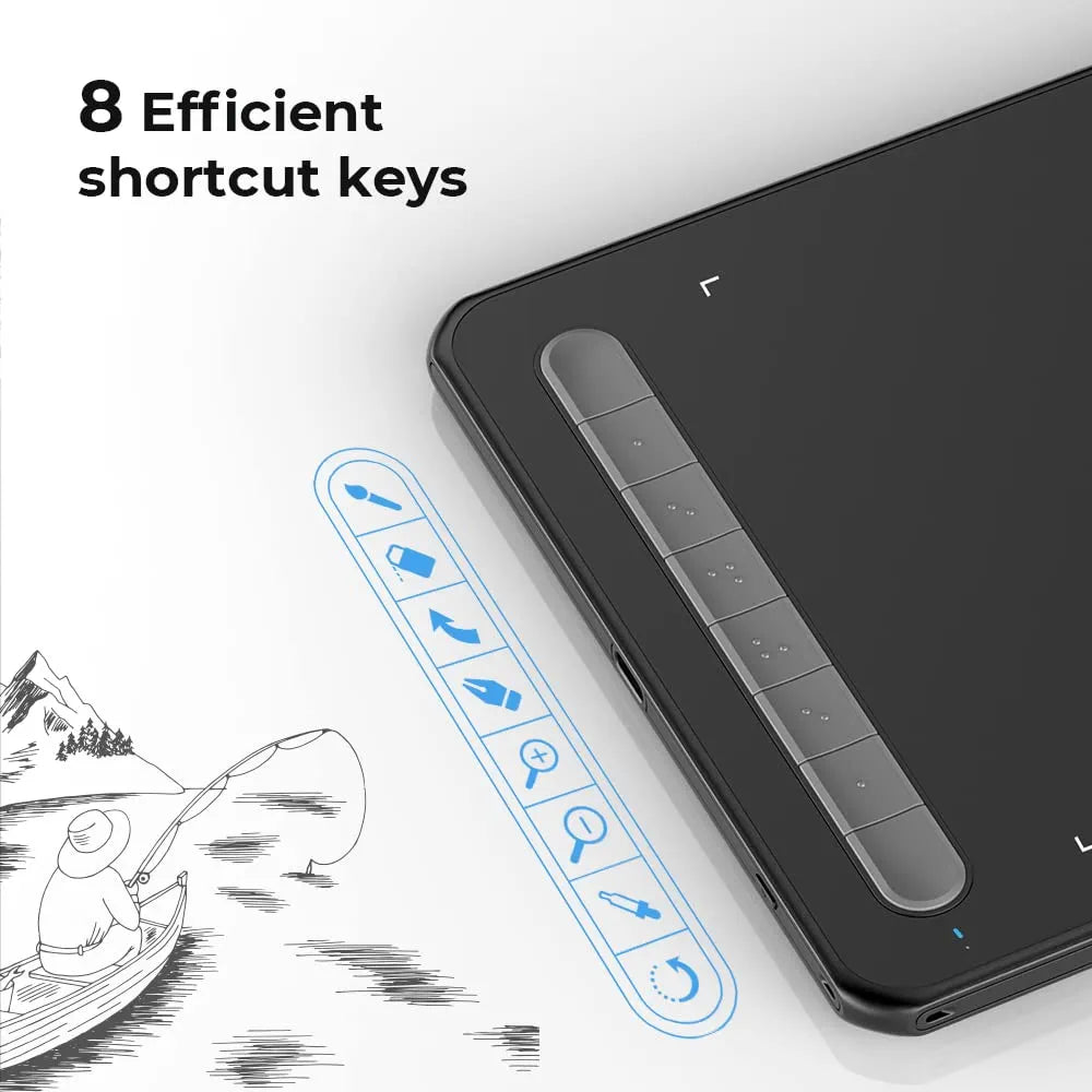 XPPen Pen Tab, Bluetooth Wireless Connection, 8 x 5 Inches, X3 Pen, Tilt Detection, Pen Tablet, Plate Tab, Smartphone Compatible, Illustration, Telework, Drawing Software, Compatible with iPhone