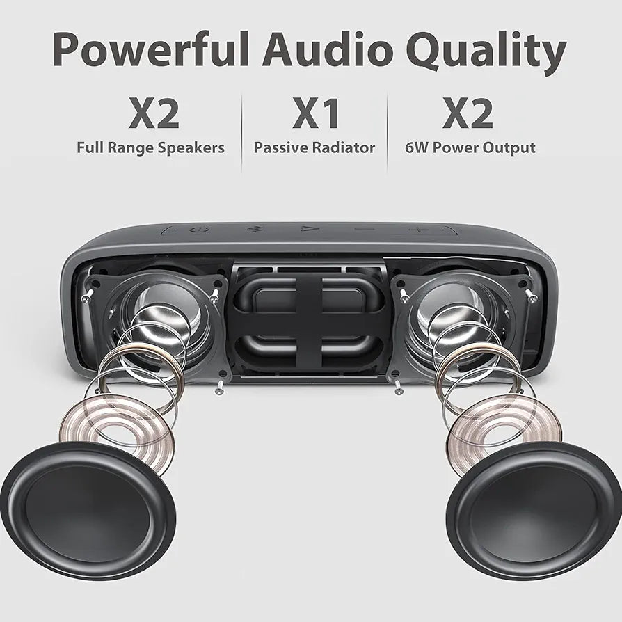 Tribit XSound Surf Bluetooth Wireless Speakers 12W,Bluetooth 5.0,Loud HD Sound,IPX7 Waterproof,Wireless Stereo Pairing,10H Playtime,Type-C Charging,100ft BT Range,Built-in Mic,for Home,Outdoor,Travel