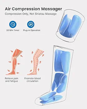 RENPHO Leg Massager FSA HSA Eligible, Air Compression Massager for Circulation Pain Relief, Effective for Father Mother Reduce Swelling-Grey