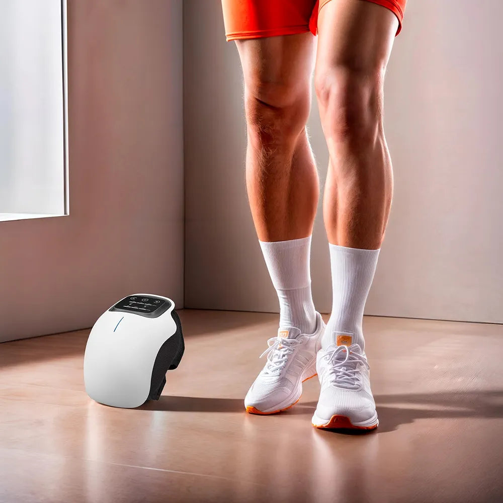 Knee Massager | Infrared Laser Massage I Heat I Vibration | Knee Joint Pain Recovery | Cordless | LED Touch Screen I