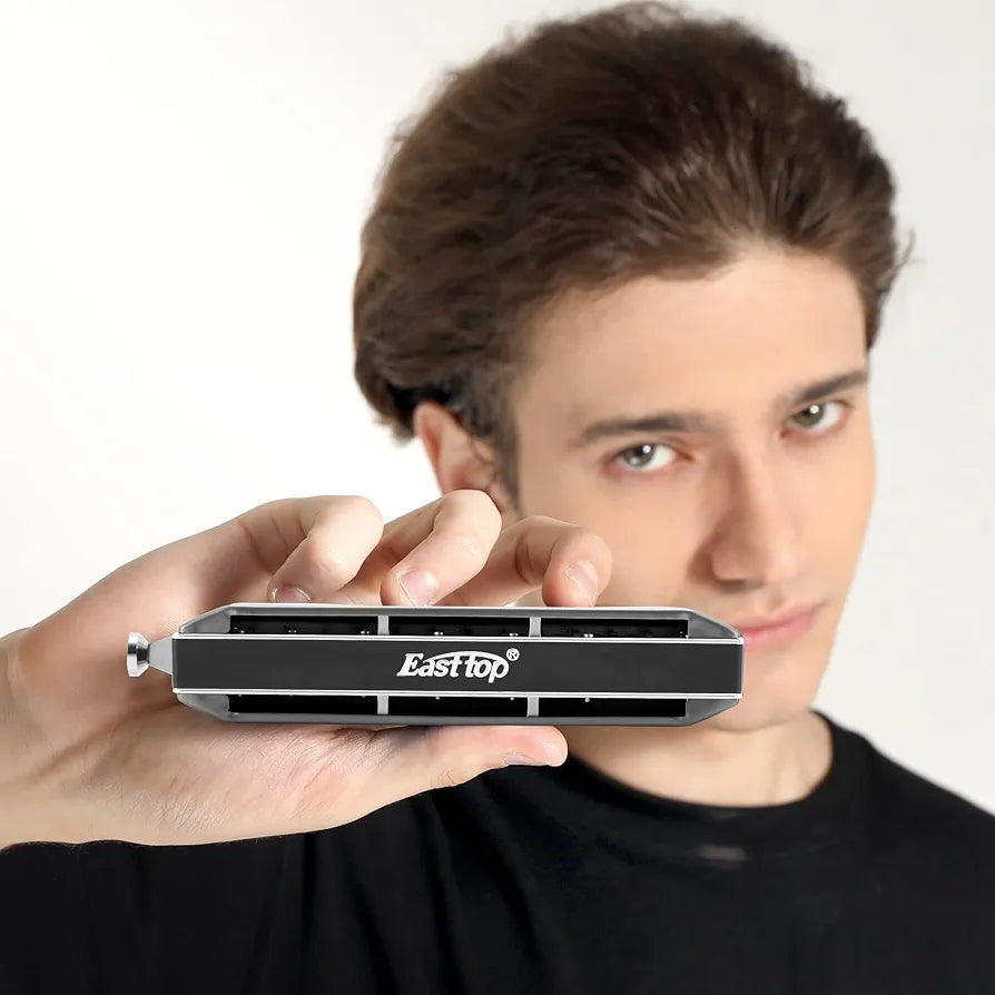 East top King Dream Chromatic Harmonica Key of C,12 Holes 48 Tones Professional Mouth Organ Harmonica for Adults, Professionals and Students (48K)