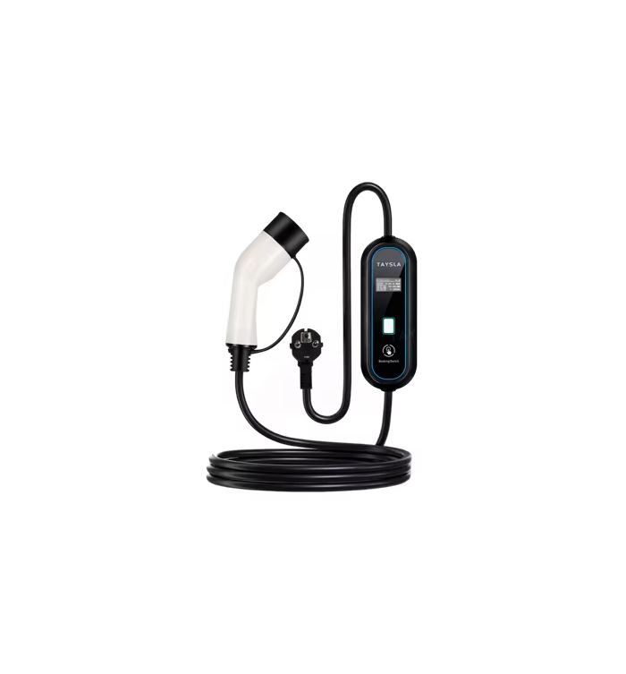 TAYSLA Portable EV Charger Schuko-Type 2, Adjustable 8-16A, 3.5kW, 3.5m