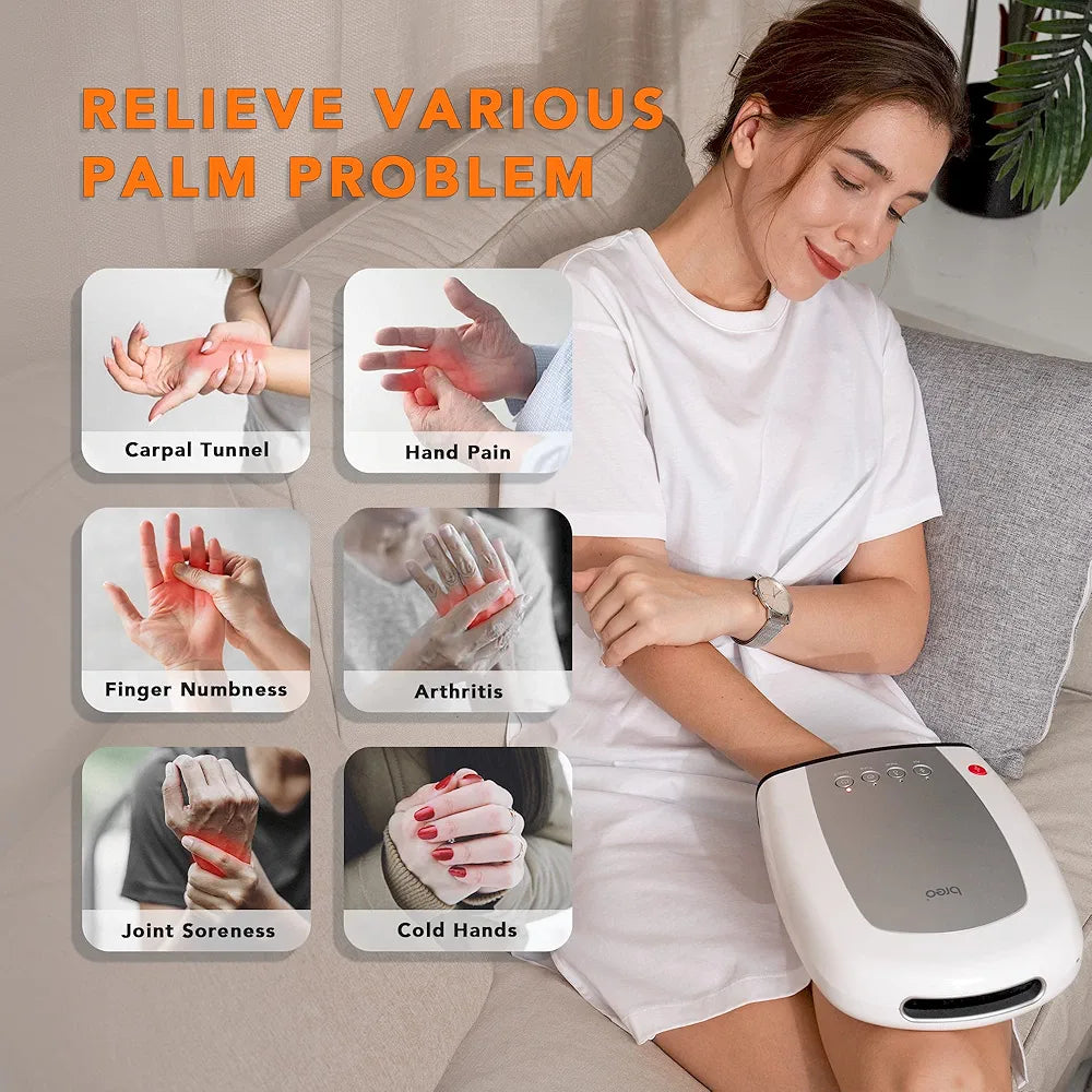 Breo iPalm520e Hand Massager with Heat and Compression, Cordless Electric Hand Massager Gifts for Women & Men