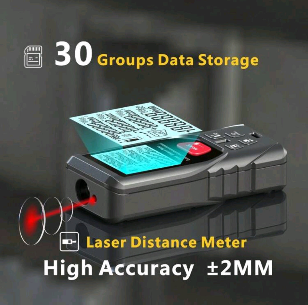 Laser Distance Meter 200M Digital Tape Measure Precision Rangefinder With Distance/area/volume
