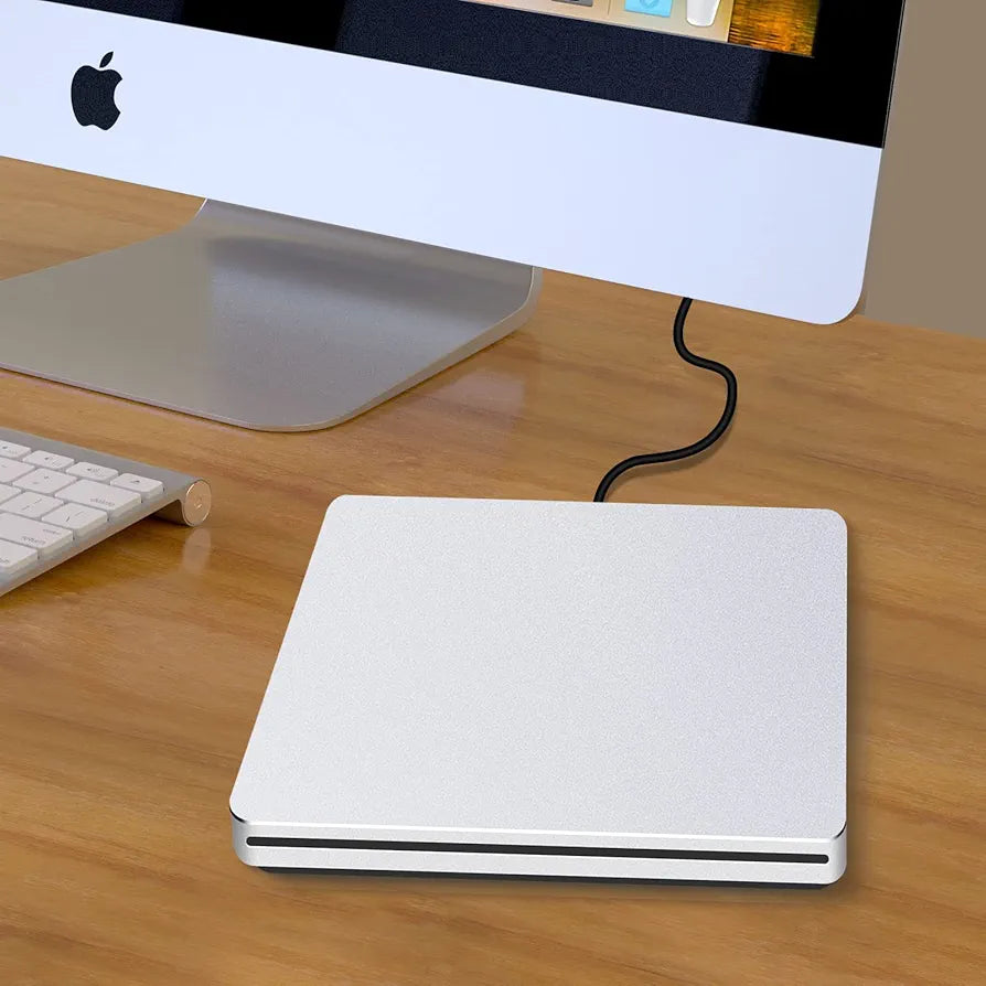 NOLYTH CD ROM External Drive DVD Player for Laptop, Slot-in CD DVD Drive External for Mac, USB C SuperDrive for Apple, Portable CD Burner Optical Disc Reader Drive for PC Computer Windows MacBook