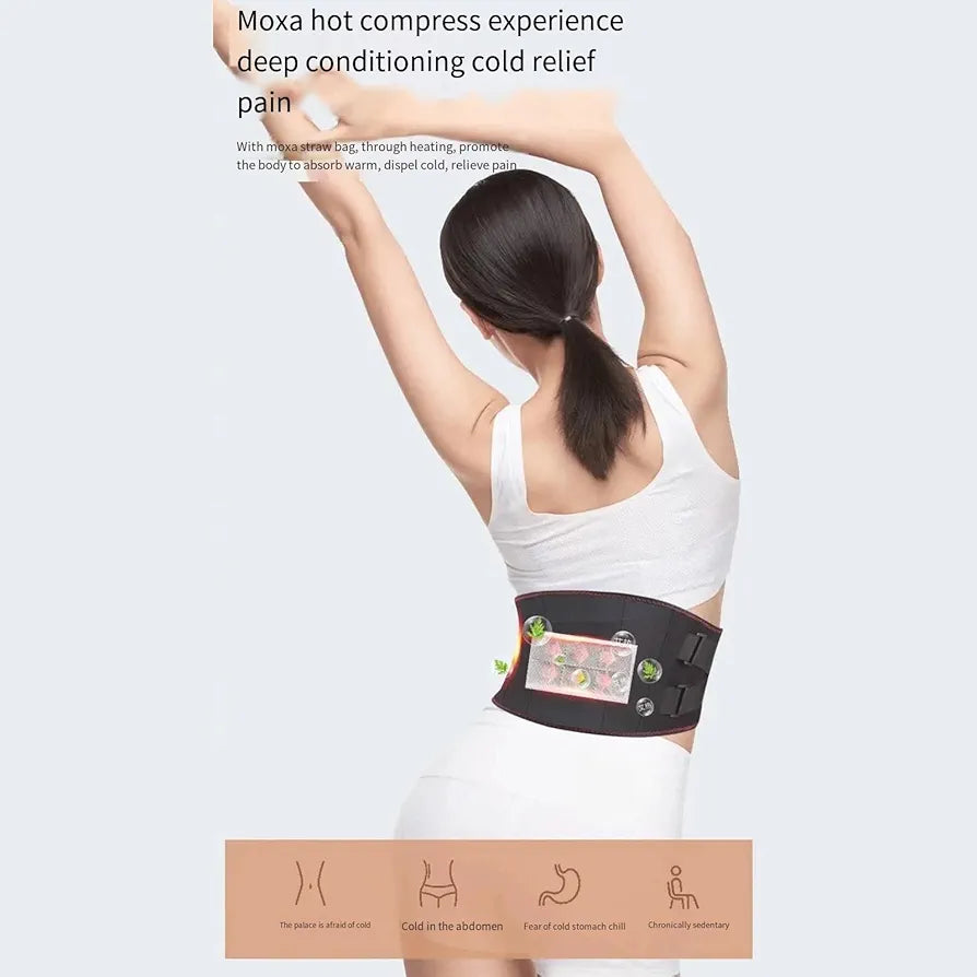 Heated Belt Warming Hot Compress, Period Pain Relief Belt Heating Physiotherapy Waist Protector Electric Abdominal Massager