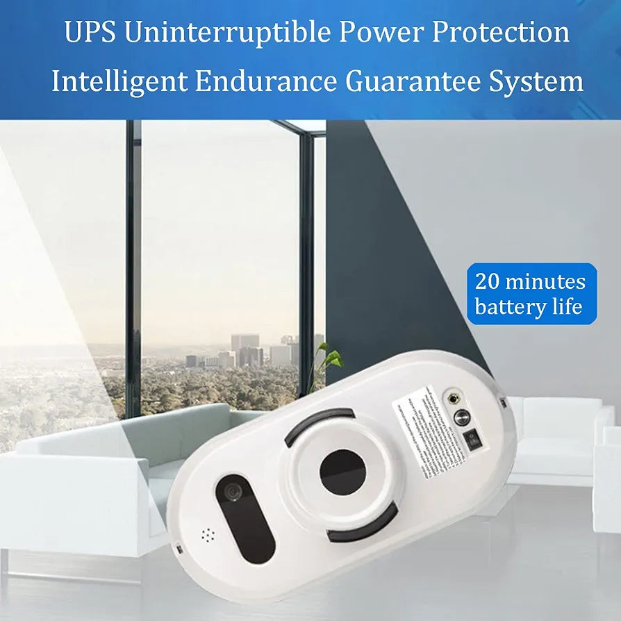 Window Cleaning Robot, Intelligent Automatic Remote Control Robot, Safety Anti-Drop, Glass Cleaning Wiping Machine for Home, Office, Building