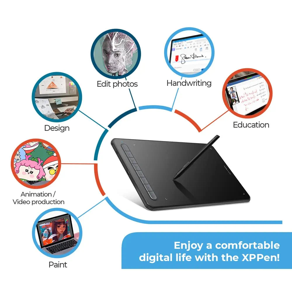XPPen Pen Tab, Bluetooth Wireless Connection, 8 x 5 Inches, X3 Pen, Tilt Detection, Pen Tablet, Plate Tab, Smartphone Compatible, Illustration, Telework, Drawing Software, Compatible with iPhone