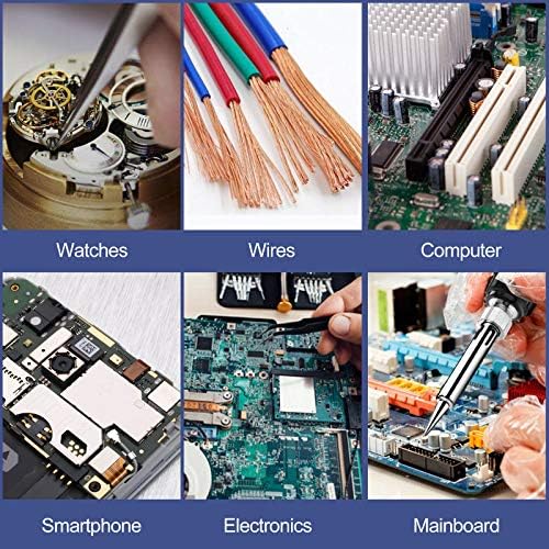 Anykuu 60W Soldering Station with C/F Switch with Temperature Setting 200~480℃, Plug-in Anti-Static Soldering Stations for Beginners and Professionals
