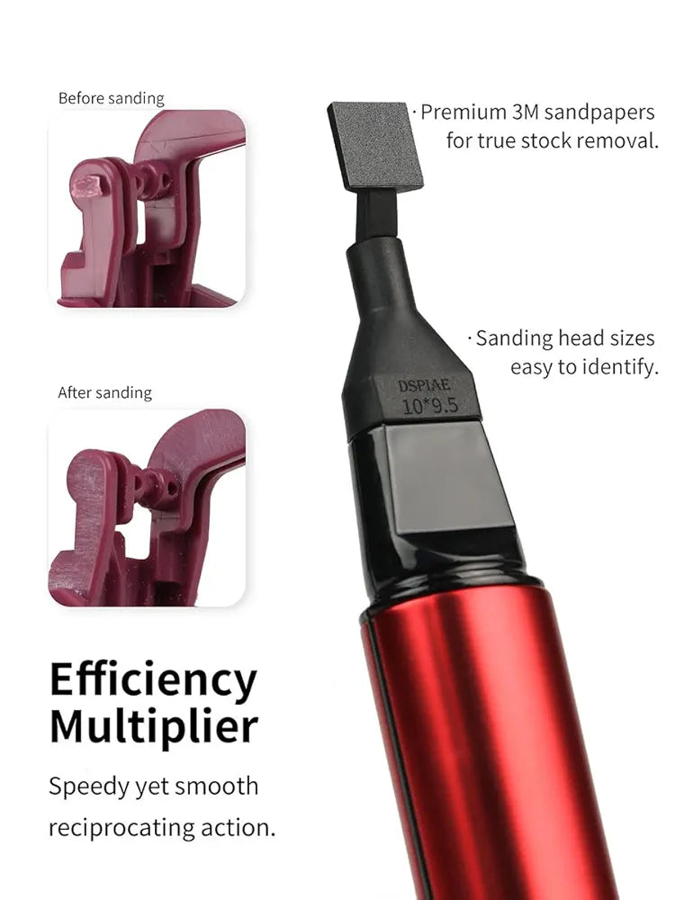 Electric Reciprocating Sander – Precision Multi-Speed Sanding Tool with Fine Sandpaper for Crafts, Miniatures, Jewelry, Woodworking, Resin Kits, Model Automotive Detailing, DIY & Hobbyists