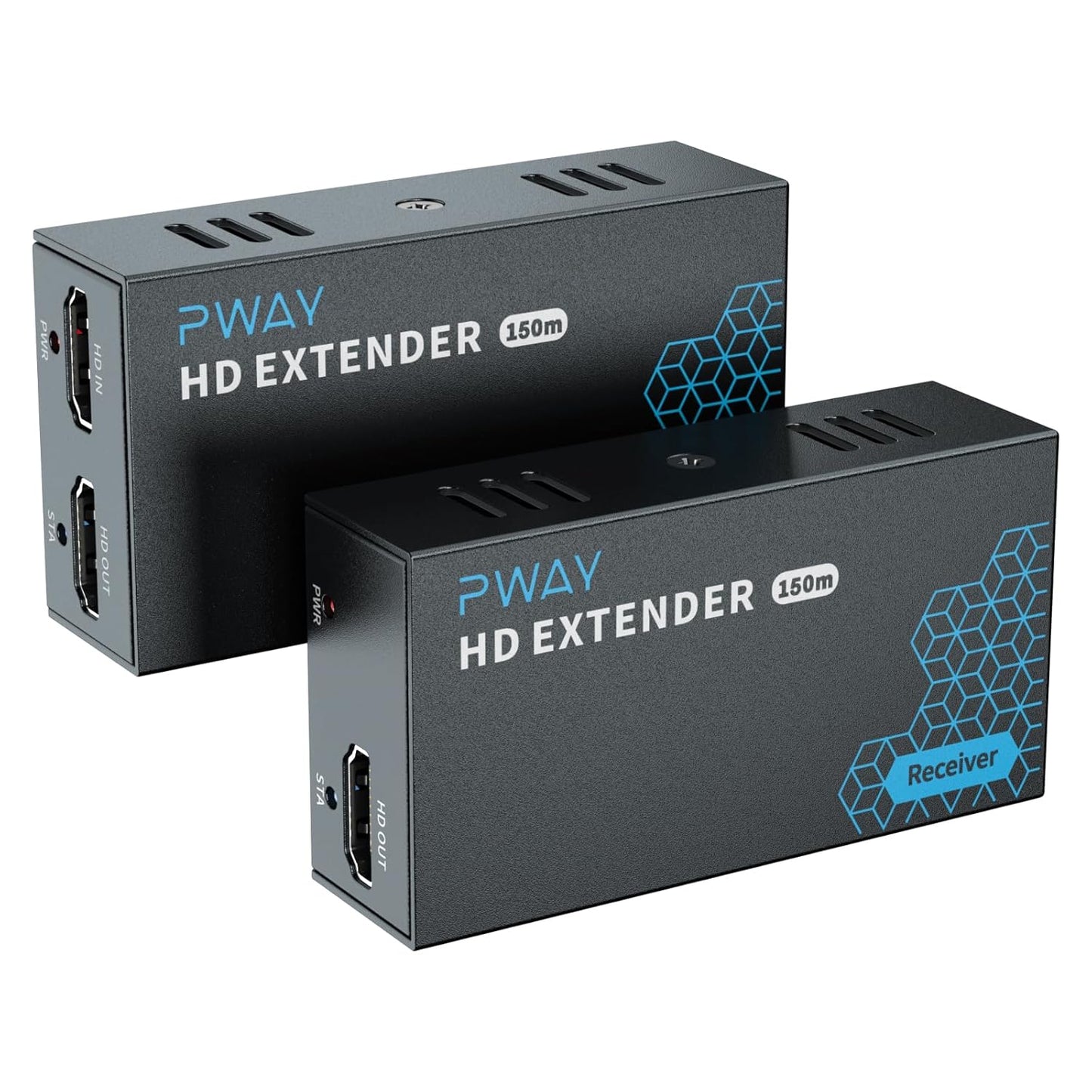 ZPTEK HDMI Extender 500ft Over Cat5e/6, Full HD 1080P@60Hz Video, One-to-Many Transmission