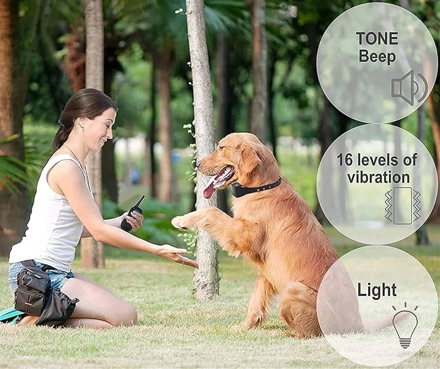 Collar for Dogs-Dog Training Shock Collar for Dogs with Vibration, Electric Shock, Beep,Rechargeable and Waterproof Remote Trainer E-Collar
