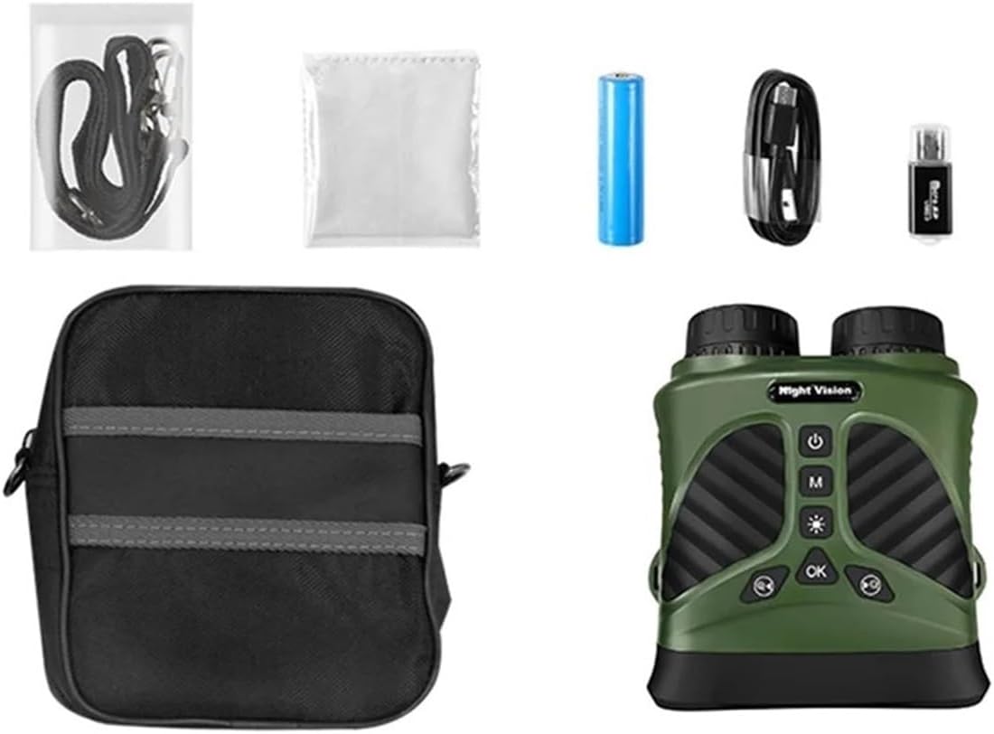 DT39 2.5K U 40M Pixels Binoculars Telescope 4X Optical 8X Zoom Digital 300M Infrared Night Vision for Camping (Color : Green)