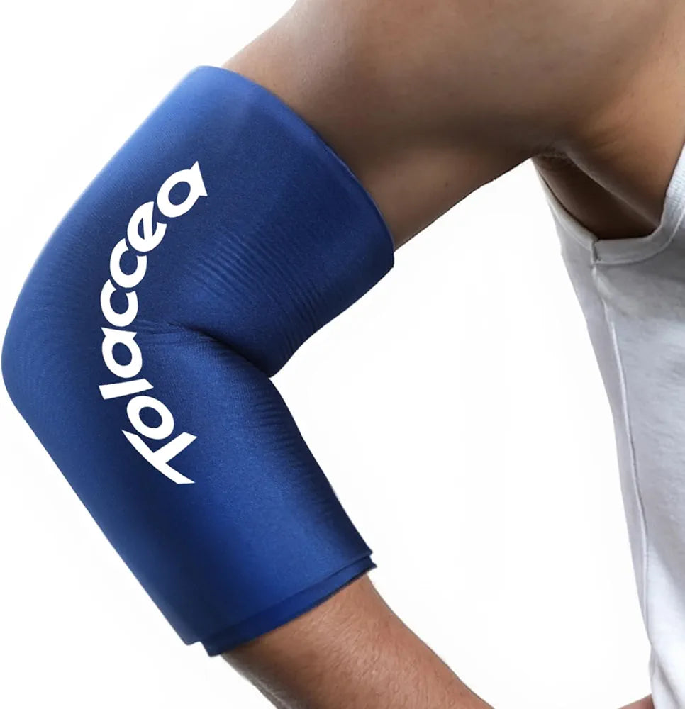 Elbow and Knee Ice Pack - Cold Ice Sleeve with Reusable Gel & Cold Therapy Compression for Knee, Shin Splints, Calf Strain, Flexible