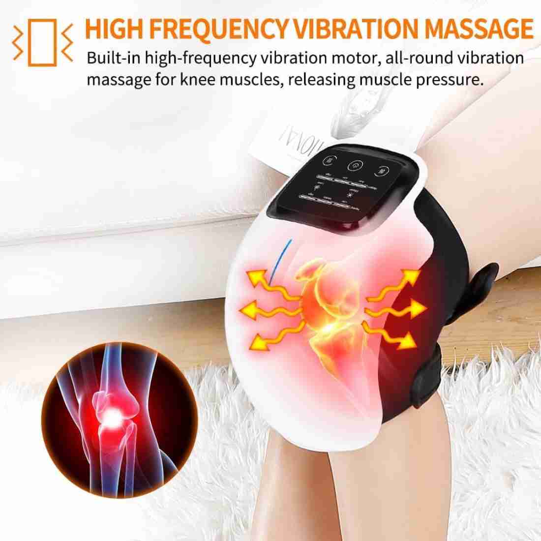 Knee Massager | Infrared Laser Massage I Heat I Vibration | Knee Joint Pain Recovery | Cordless | LED Touch Screen I