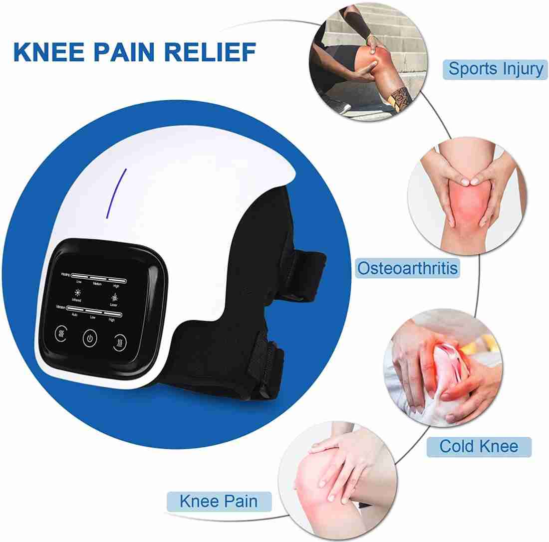 Knee Massager | Infrared Laser Massage I Heat I Vibration | Knee Joint Pain Recovery | Cordless | LED Touch Screen I