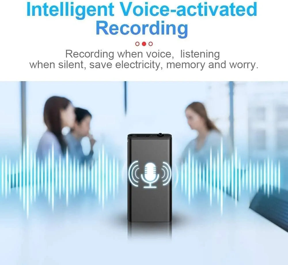 Q1 32GB Professional Mini Voice Recorder, Automatic Voice Activation, Ultra-Sensitive Microphone, Battery 30 Days in Standby, Digital Noise Reduction