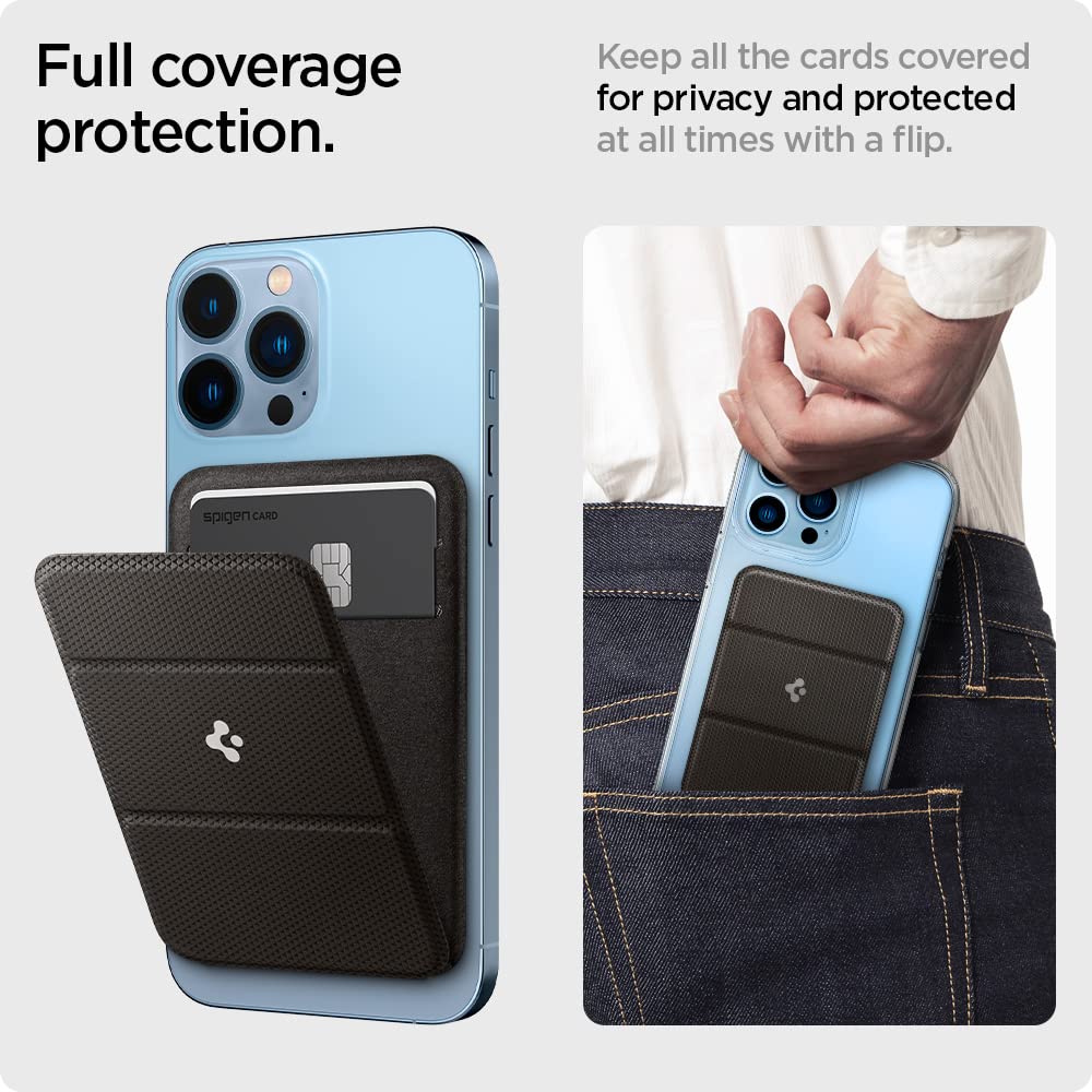 Spigen Smart Fold (MagFit) Magnetic Wallet Card Holder Designed for MagSafe with Kickstand Compatible with iPhone 16/15/14/13/12 Models
