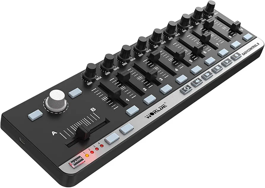 LANRU WORLDE EasyControl.9 Portable Mini USB 9 Slim-Line Control MIDI Controller