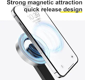 TELESIN Magnetic Selfie Stick Tripod with Bluetooth Remote Control, 27" Extendable Phone Stand Tripod for Magsafe for iPhone 15 14 13 12 Pro Max Series, All Android Phones with Magnetic Functionality
