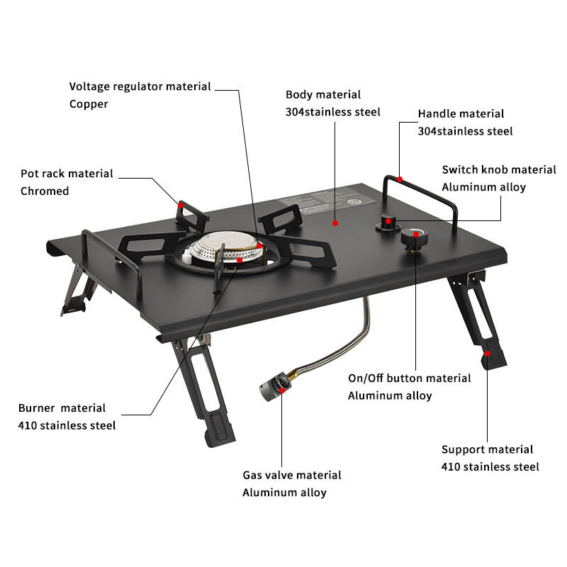 OTGS-528
The stove is built with a durable 304 stainless steel material that can withstand high temperaturesand anti rust