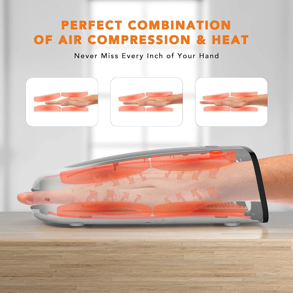 Breo iPalm520e Hand Massager with Heat and Compression, Cordless Electric Hand Massager Gifts for Women & Men