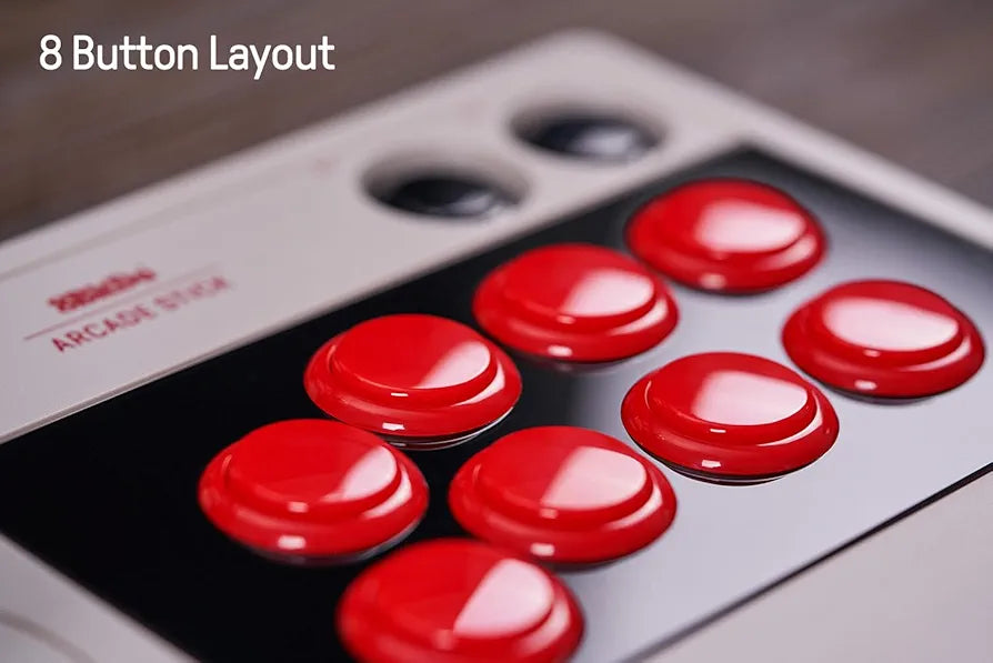 8Bitdo Arcade Stick for Switch & Windows, Arcade Fight Stick Support Wireless Bluetooth, 2.4G Receiver and Wired Connection