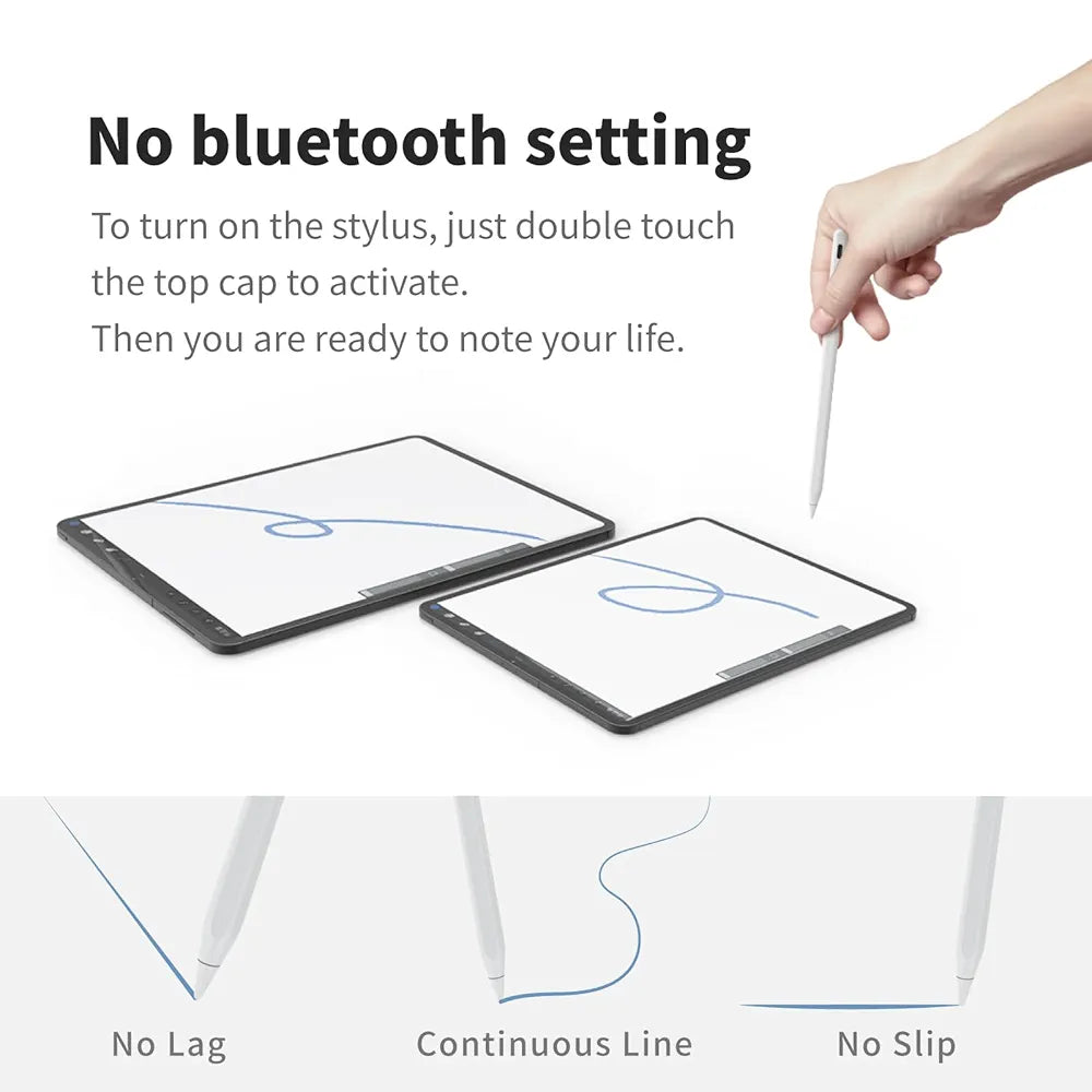 Penoval Stylus Pen for iPad Pencil Active Stylus Pens Palm Rejection Drawing Pen Magnetic Digital Pen, Compatible with iPad Pro 11/12.9, iPad Air 5, iPad mini6 iPad Series After 2018, AX