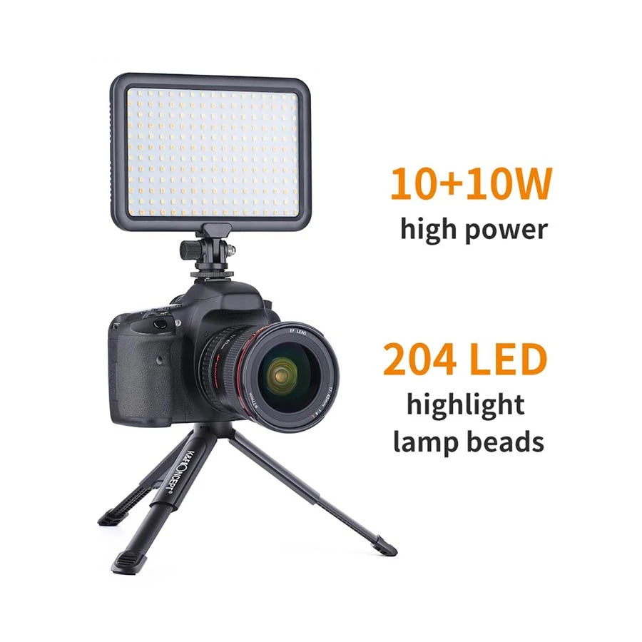 K&F Concept KF-300 Professional LED Video Light With Mini Tripod #KF34.012V1