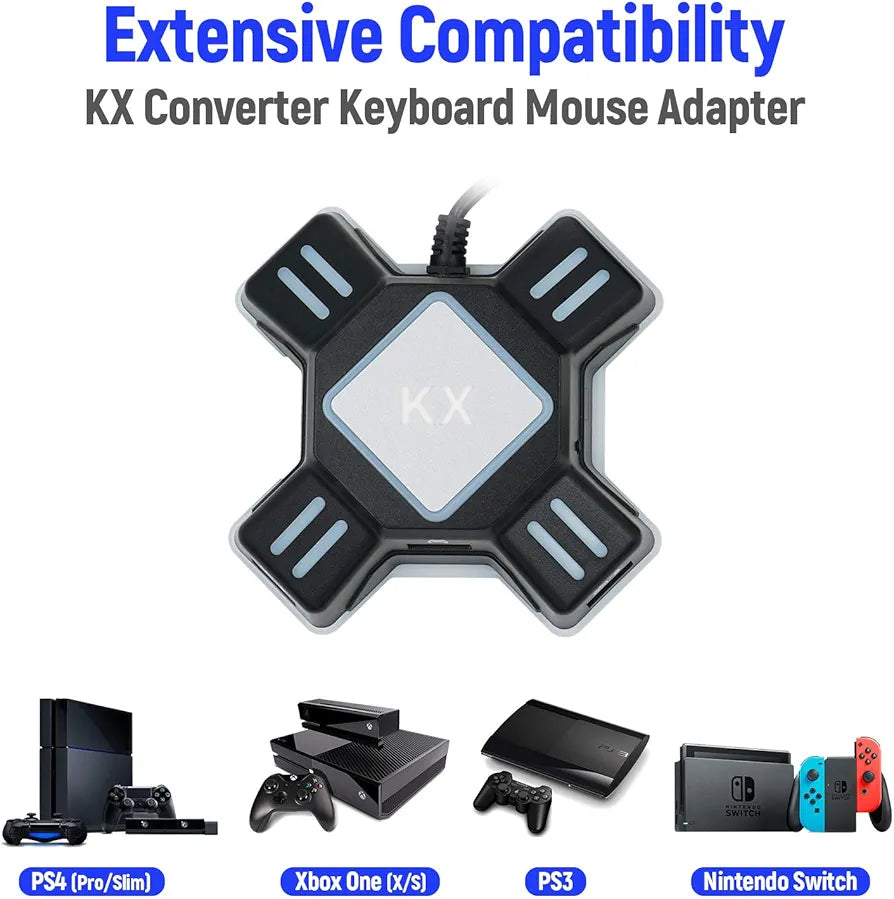 Mcbazel KX Keyboard & Mouse Converter Adapter for N-Switch/PS4/PS3