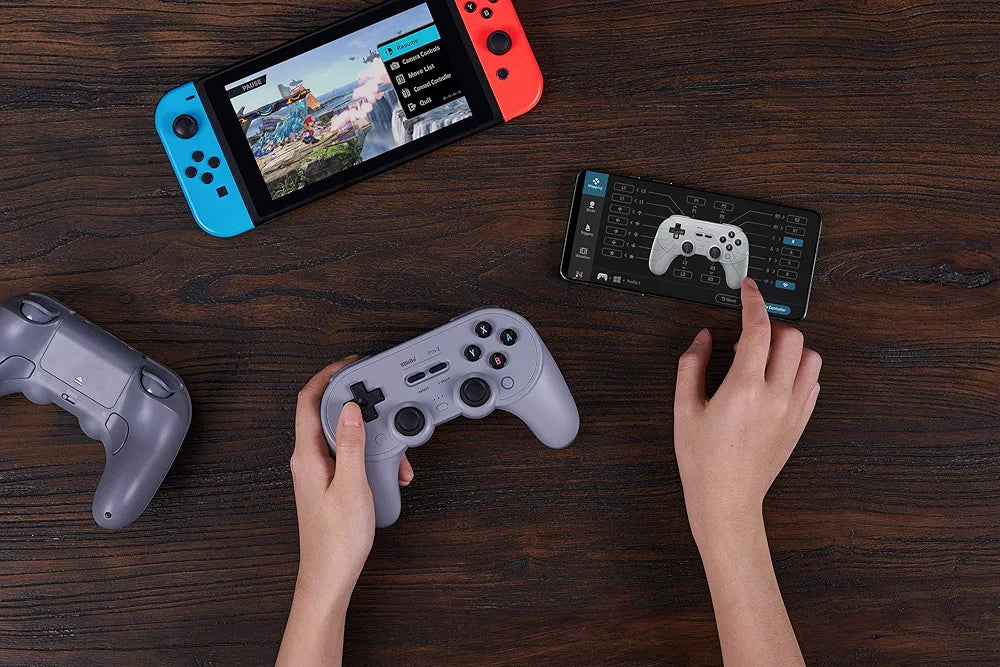 8BitDo Pro 2 Bluetooth Controller for Switch, PC, Android, Steam Deck, Gaming Controller for iPhone, iPad, macOS and Apple TV (Gray Edition)