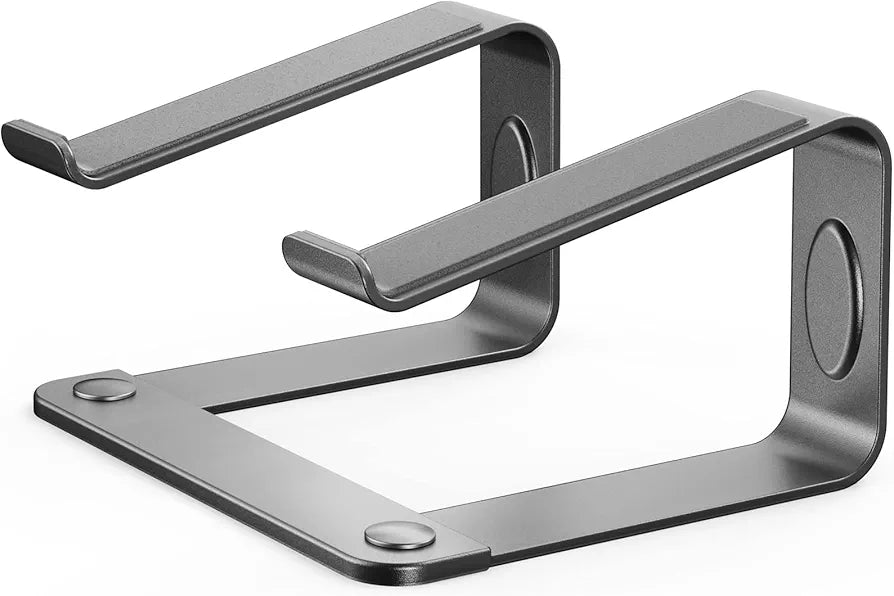 LORYERGO Laptop Stand, Ergonomic Laptop Riser Laptop Stand for Desk, Notebook Stand Compatible with Most 10-15.6” Laptops, Space Grey