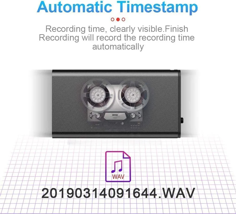 Q1 32GB Professional Mini Voice Recorder, Automatic Voice Activation, Ultra-Sensitive Microphone, Battery 30 Days in Standby, Digital Noise Reduction